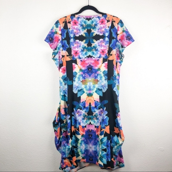 City Chic Wear to Work Floral Tunic Dress Sz 20 - Picture 3 of 12